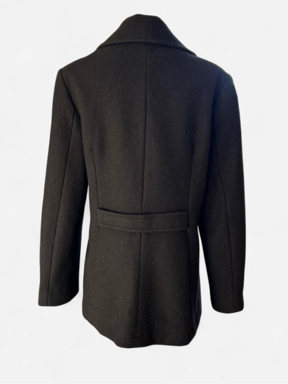 Y2K Black Peacoat Wool Double Breasted Black Vtg Classic Blazer Blair Waldrof M - Picture 4 of 9